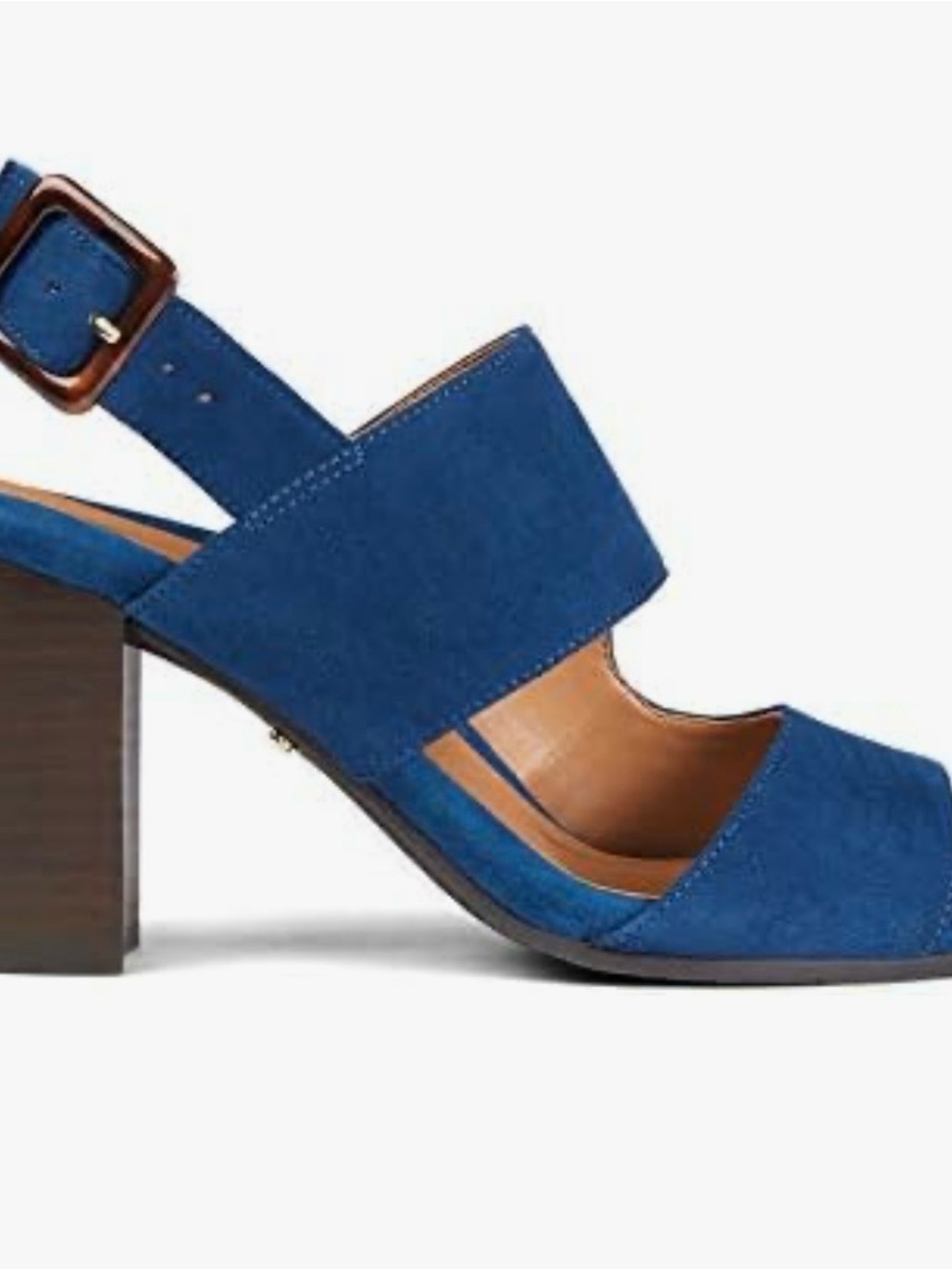 Vionic Bianca Block Heel Sandal in Navy Suede